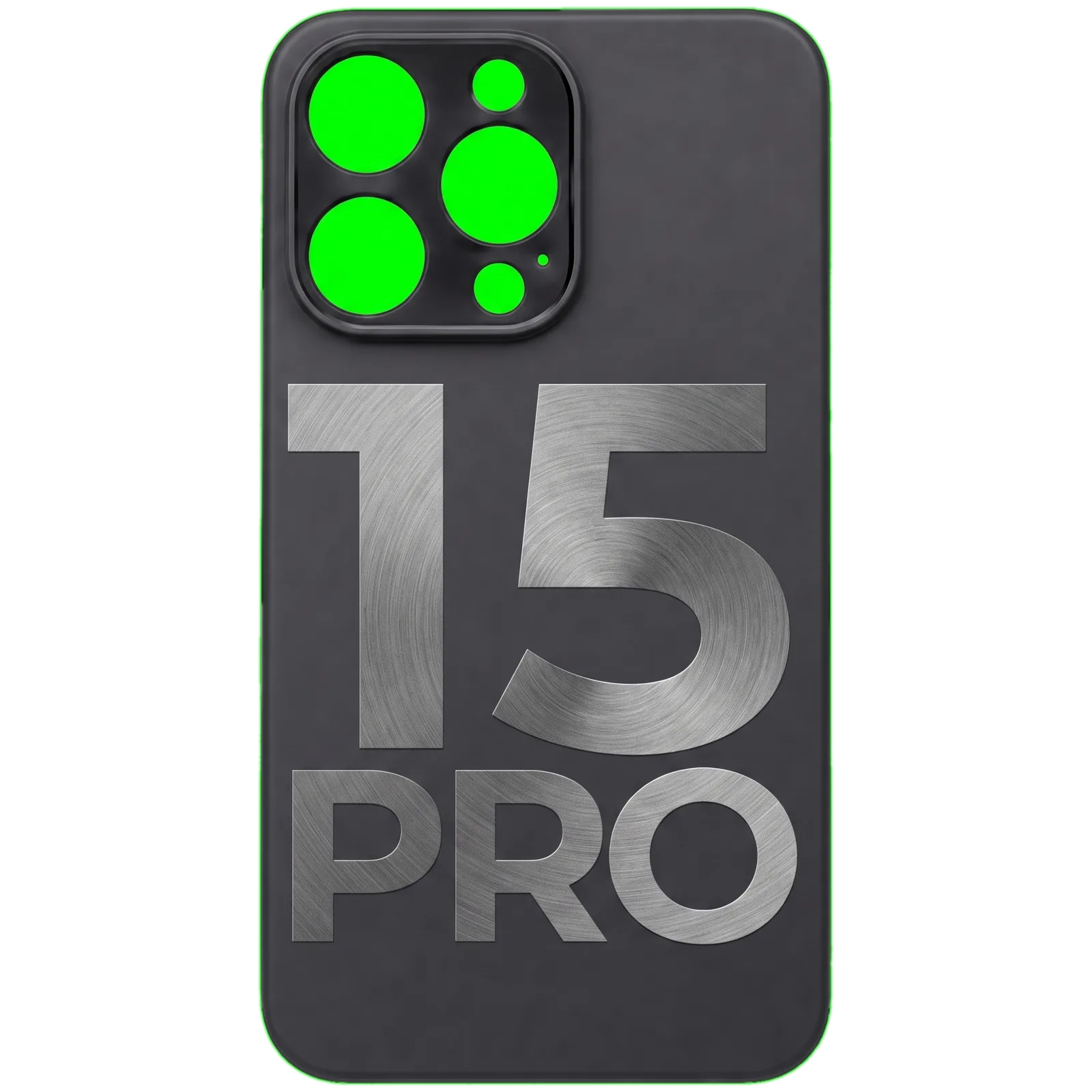 Tapa Trasera iPhone 15 Pro Vidrio — Titanio Negro