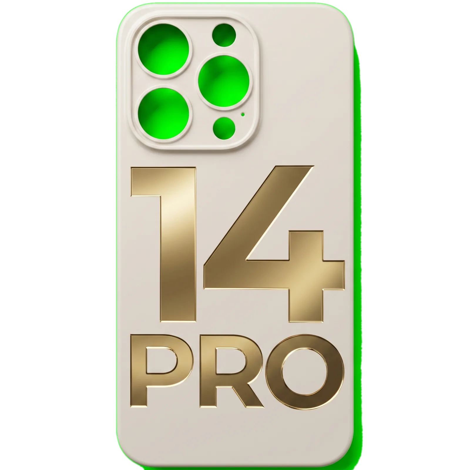 Tapa Trasera iPhone 14 Pro Vidrio — Oro (Dorado)
