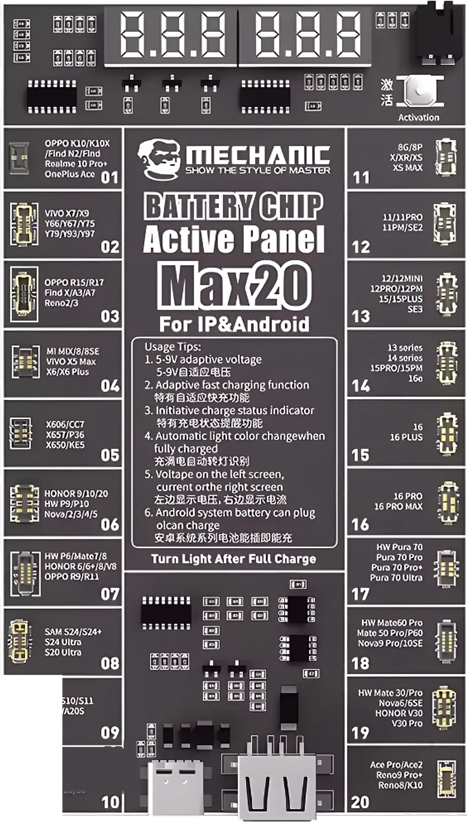 Activador de Batería MECHANIC MAX20 (iPhone 6 a 16 Pro Max)
